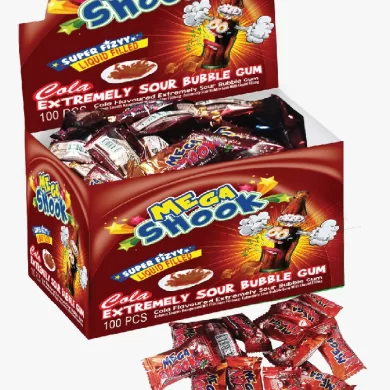 Mega Shook Cola Flavoured Sour Bubble Gum