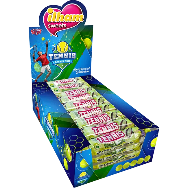 Super 5 - Tennis Lime/Limon Flavoured Bubble Gum