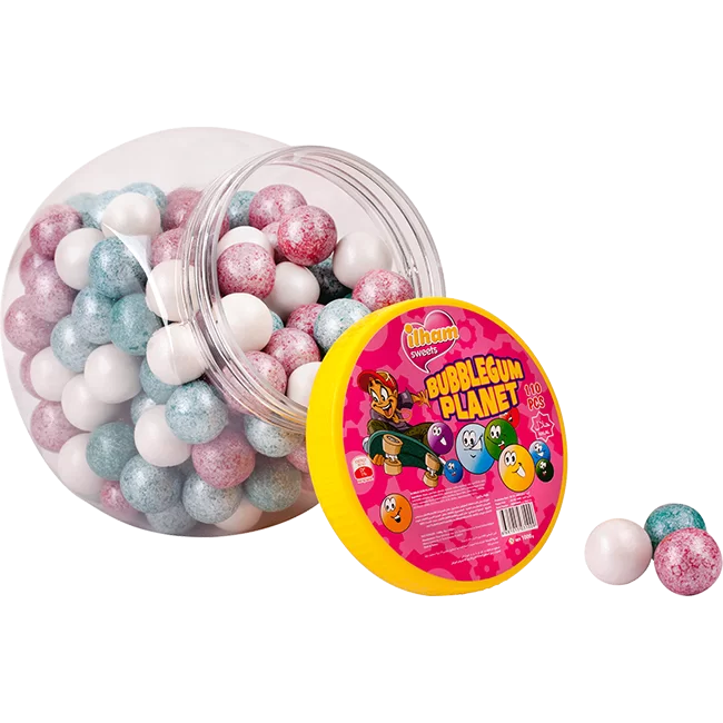 Assorted Fruit Flavoured Pearlized Bubble Gum