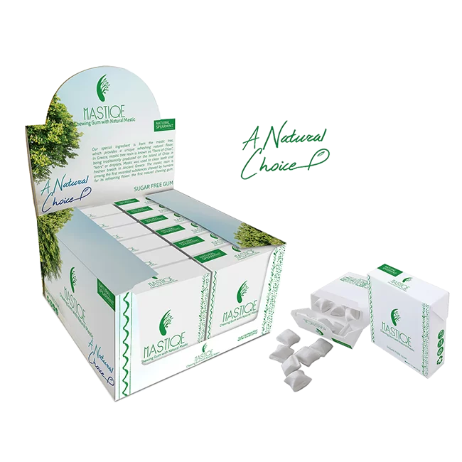 Natural Mastic & Spearmint Flavour Sugar Free Natural Chewing Gum