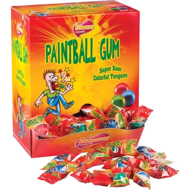 Paintball Green Apple Flavoured Bubble Gum