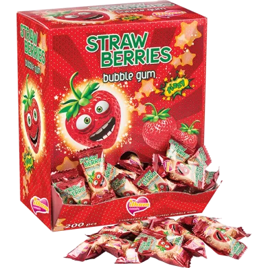 Strawberry Flavoured Fizzy Powdered Bubble Gum